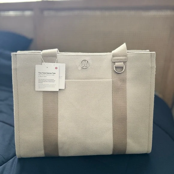 Lululemon Athletica Two Tone Canvas Tote Bag - Picture 10 of 10